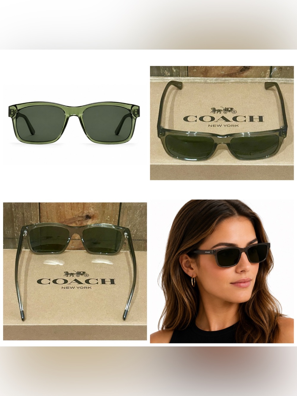 Coach. 5 Piece Set: Taylor Tote & Free Wristlet, Sunglasses, Scarf & Dust Bag. - Picture 14 of 16
